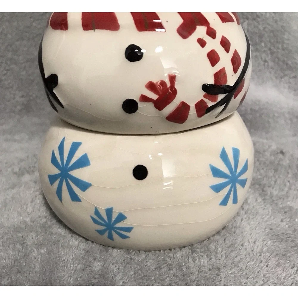 Pier 1 Imports Snowman Stacking 4 Piece Measuring Cup Set Christmas Winter